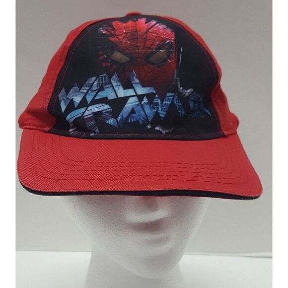 Other - Spider Man Red Hat Cap Strapback Wall Crawler Youth One Size Fits Most
